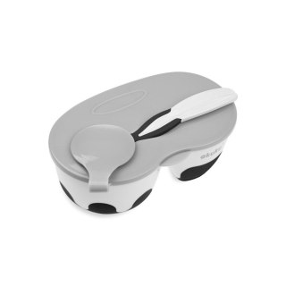 AKUKU A0428 Miseczka dwukomorowa white/black*