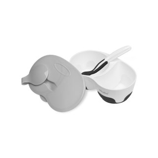 AKUKU A0428 Miseczka dwukomorowa white/black*