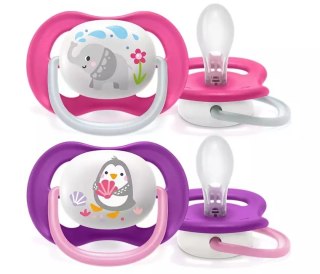 AVENT SCF080/08 Smoczek Ultra Air Animals 6-18M dziewczynka słoń/pingwin