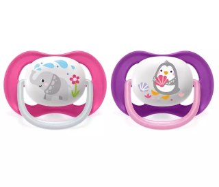 AVENT SCF080/08 Smoczek Ultra Air Animals 6-18M dziewczynka słoń/pingwin