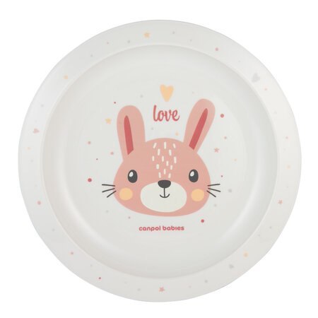 CANPOL 4/411 Talerz plastikowy Cute Animals róż pin2 CANPOL 4/411 Talerz plastikowy Cute Animals róż pin2