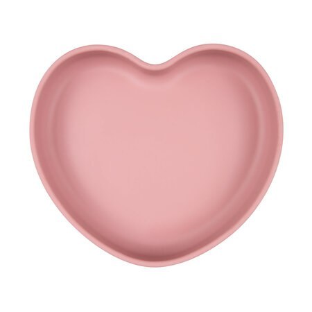 CANPOL 80/309 Silikonowy talerz z przyssawką SERCE pink CANPOL 80/309 Silikonowy talerz z przyssawką SERCE pink
