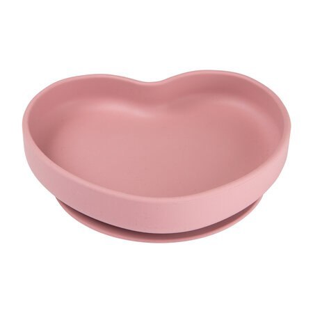 CANPOL 80/309 Silikonowy talerz z przyssawką SERCE pink CANPOL 80/309 Silikonowy talerz z przyssawką SERCE pink