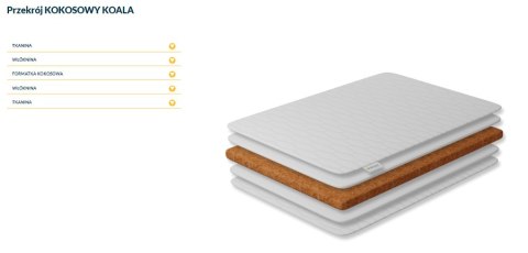 DANPOL Materac kokos 120x60x6 KOALA DANPOL Materac kokos 120x60x6 KOALA
