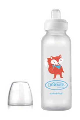 Dr.Browns SB81096 Butelka standard 250ml z silikonowym ustnikiem i niekapkiem Lis Dr.Browns SB81096 Butelka standard 250ml z silikonowym ustnikiem i niekapkiem Lis