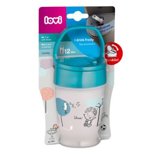 LOVI 35/354 Mój kubek ze słomką Junior 250 ml Lovely Boy