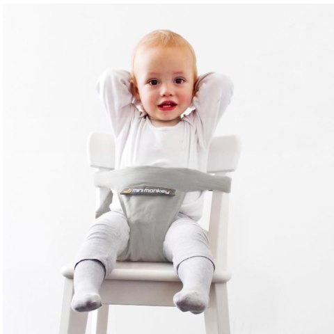 MINIMONKEY MKY_00000396 Szelki do krzesła dla niemowlaka Mini Chair 6m+ jasnoszare MINIMONKEY MKY_00000396 Szelki do krzesła dla niemowlaka Mini Chair 6m+ jasnoszare