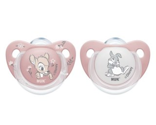 NUK 175003 Smoczek uspokajający silikonowy 0-6m DISNEY BAMBI 2szt