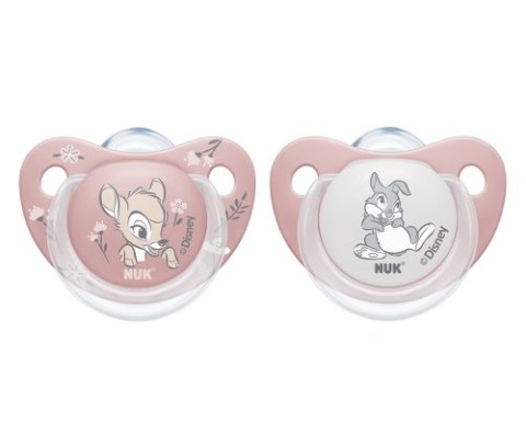 NUK 175003 Smoczek uspokajający silikonowy 0-6m DISNEY BAMBI 2szt NUK 175003 Smoczek uspokajający silikonowy 0-6m DISNEY BAMBI 2szt