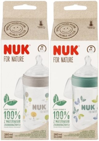 NUK 742005 Butelka 260 ml For Nature smoczek sil. M