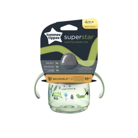 TOMMEE TIPPEE TTP447826 Kubek treningowy Superstar 190ml zielony TOMMEE TIPPEE TTP447826 Kubek treningowy Superstar 190ml zielony