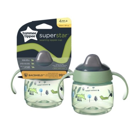 TOMMEE TIPPEE TTP447826 Kubek treningowy Superstar 190ml zielony TOMMEE TIPPEE TTP447826 Kubek treningowy Superstar 190ml zielony