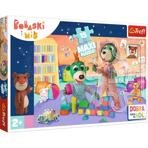 TREFL 14332 Puzzle 15 MAXI Wesoły świat Bobasków - Dobranoc, Trefliki na noc TREFL 14332 Puzzle 15 MAXI Wesoły świat Bobasków - Dobranoc, Trefliki na noc