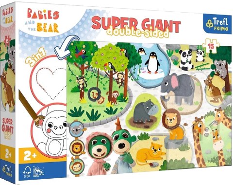 TREFL 42000 Puzzle 15 GIANT Bobaski w ZOO TREFL 42000 Puzzle 15 GIANT Bobaski w ZOO
