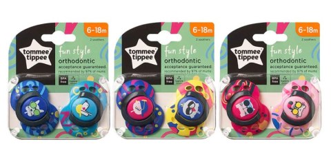 TT 43335802 Smoczek uspokajający FUN STYLE 6-18m 2 szt. TT 43335802 Smoczek uspokajający FUN STYLE 6-18m 2 szt.