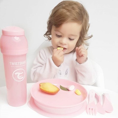 TWISTSHAKE 78159 Talerz Plate 6+m Pastel Pink TWISTSHAKE 78159 Talerz Plate 6+m Pastel Pink