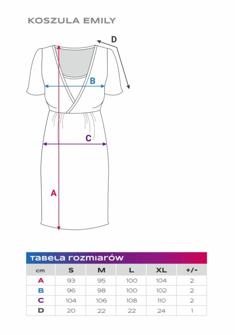 EWA 961727 EMILY Koszula ciążowa brudny różowy kwiat M